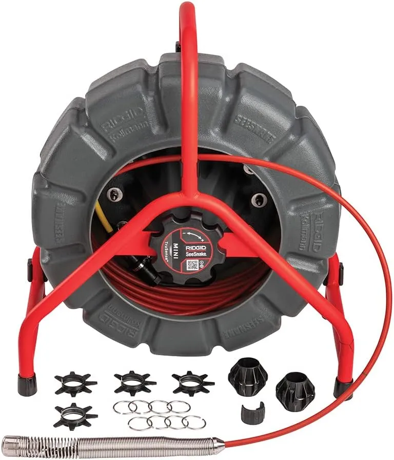 RIDGID 63628 200' Mini SeeSnake Self Leveling TruSense Sewer Camera Reel