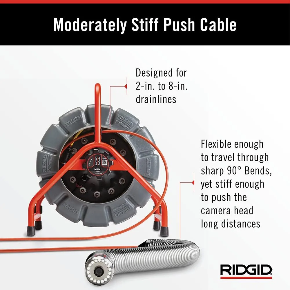 RIDGID 63628 200' Mini SeeSnake Self Leveling TruSense Sewer Camera Reel