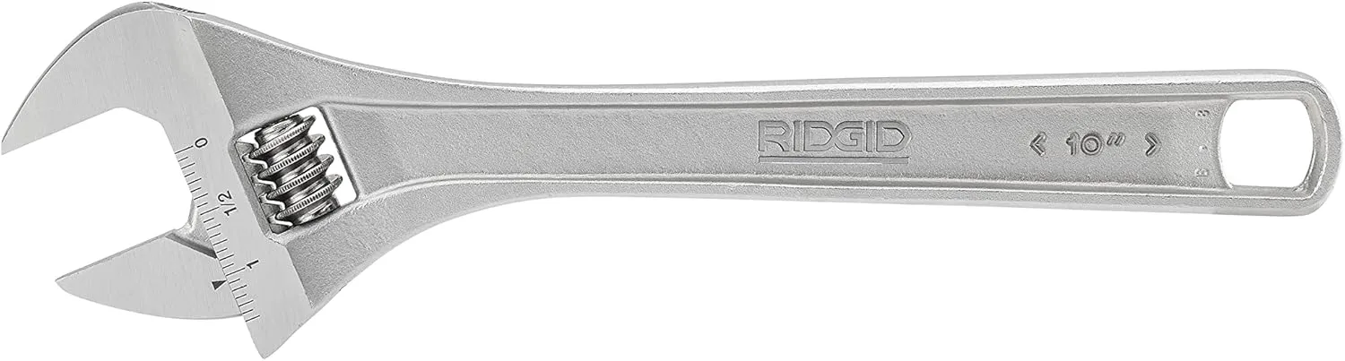 Ridgid 86912 10-Inch Adjustable Wrench, Silver, Small