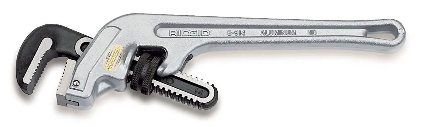 RIDGID 90107 E-910 Aluminum End Wrench, 10-inch Plumbing Wrench, Silver