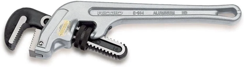 RIDGID 90107 E-910 Aluminum End Wrench, 10-inch Plumbing Wrench, Silver