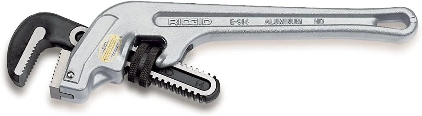 RIDGID 90107 E-910 Aluminum End Wrench, 10-inch Plumbing Wrench, Silver