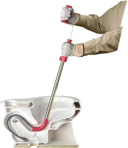 RIDGID 59787 Model K-3 Toilet Auger with Unclogging 3-Foot Snake and Bulb Head