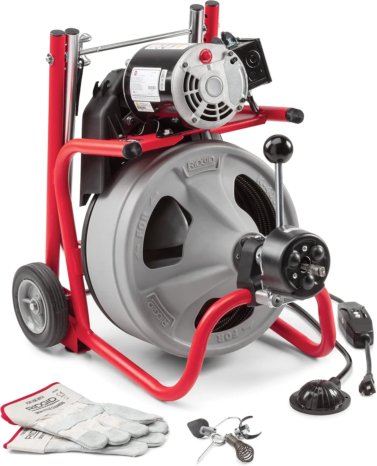 Ridgid 27013 K-400AF 115Volt C45IW Drum Machine with C45 Integral Wound Cable with Autofeed