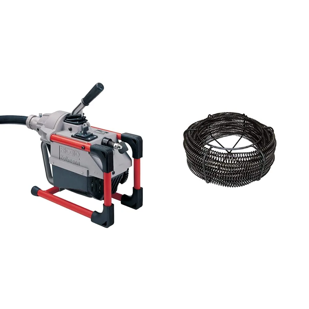 RIDGID K-60SP Drain Cleaner Bundle with C-10 Cable K-60SP Compact + 7/8' K60 Cable Kit