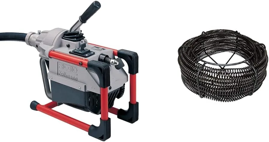 RIDGID K-60SP Drain Cleaner Bundle with C-10 Cable K-60SP Compact + 7/8' K60 Cable Kit