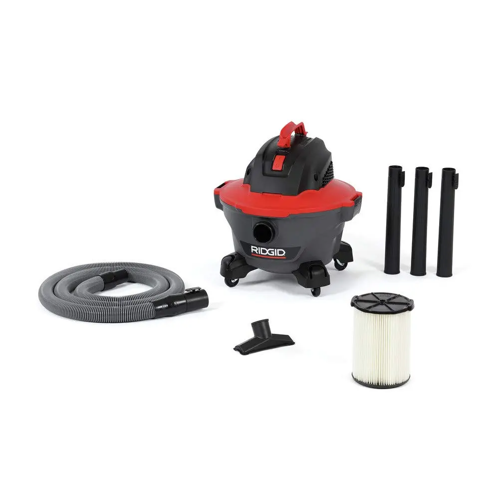 RIDGID 62698 RT0600 NXT 6-Gal. Wet Dry Shop Vacuum with Casters, 4.25 Peak HP Motor, and Pro Locking Hose