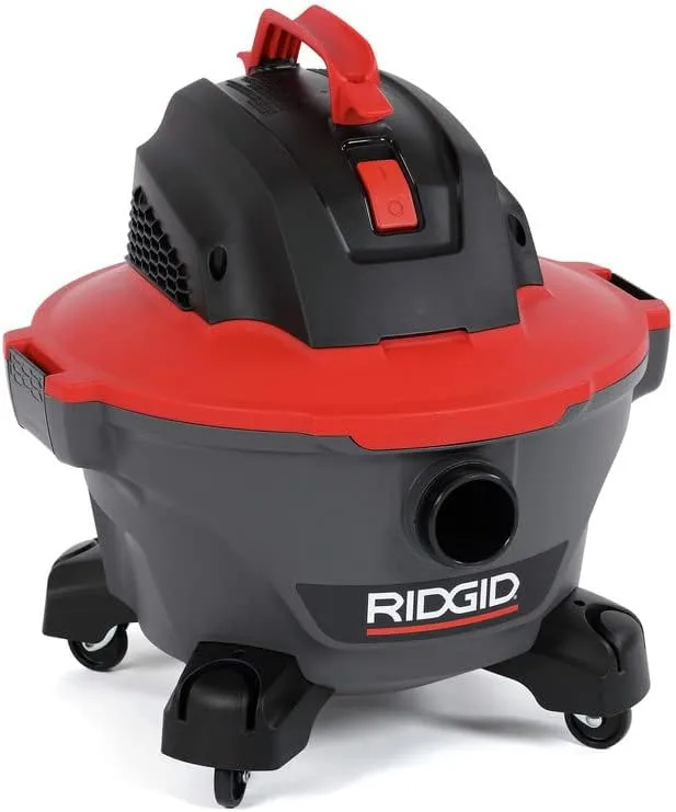 RIDGID 62698 RT0600 NXT 6-Gal. Wet Dry Shop Vacuum with Casters, 4.25 Peak HP Motor, and Pro Locking Hose