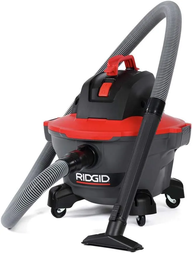 RIDGID 62698 RT0600 NXT 6-Gal. Wet Dry Shop Vacuum with Casters, 4.25 Peak HP Motor, and Pro Locking Hose