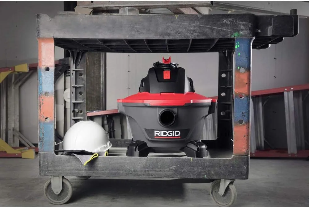 RIDGID 62698 RT0600 NXT 6-Gal. Wet Dry Shop Vacuum with Casters, 4.25 Peak HP Motor, and Pro Locking Hose