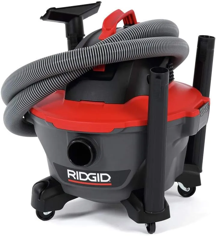 RIDGID 62698 RT0600 NXT 6-Gal. Wet Dry Shop Vacuum with Casters, 4.25 Peak HP Motor, and Pro Locking Hose