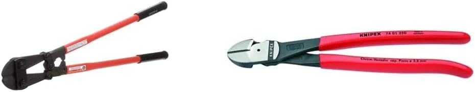 RIDGID 14223 Model S24 Bolt Cutter and KNIPEX 7401250SBA High Leverage Diagonal Cutters Cutter + Cutters (7401250SBA)