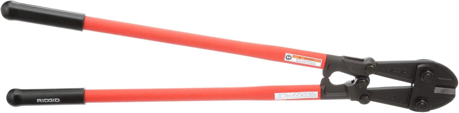 RIDGID 14228 Model S30 Heavy-Duty Bolt Cutter with Comfortable Grips and Alloy Steel Jaws 14228, 31”, Red