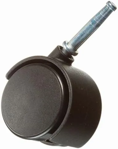 RIDGID Twin Shield Industrial Caster, Plate Mount, Black, Metal, 1 Count