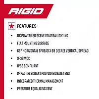 RIGID Industries 1" x 2" 65° - DC Scene Light - Black