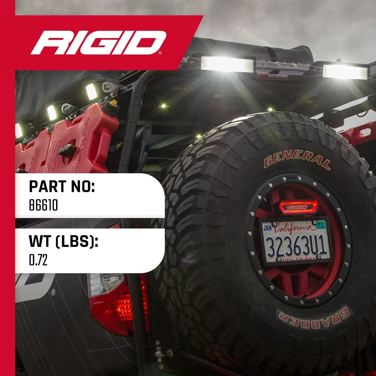 RIGID Industries 1" x 2" 65° - DC Scene Light - Black