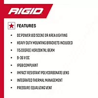 RIGID Industries 2x2 115° DC Scene Light - Black