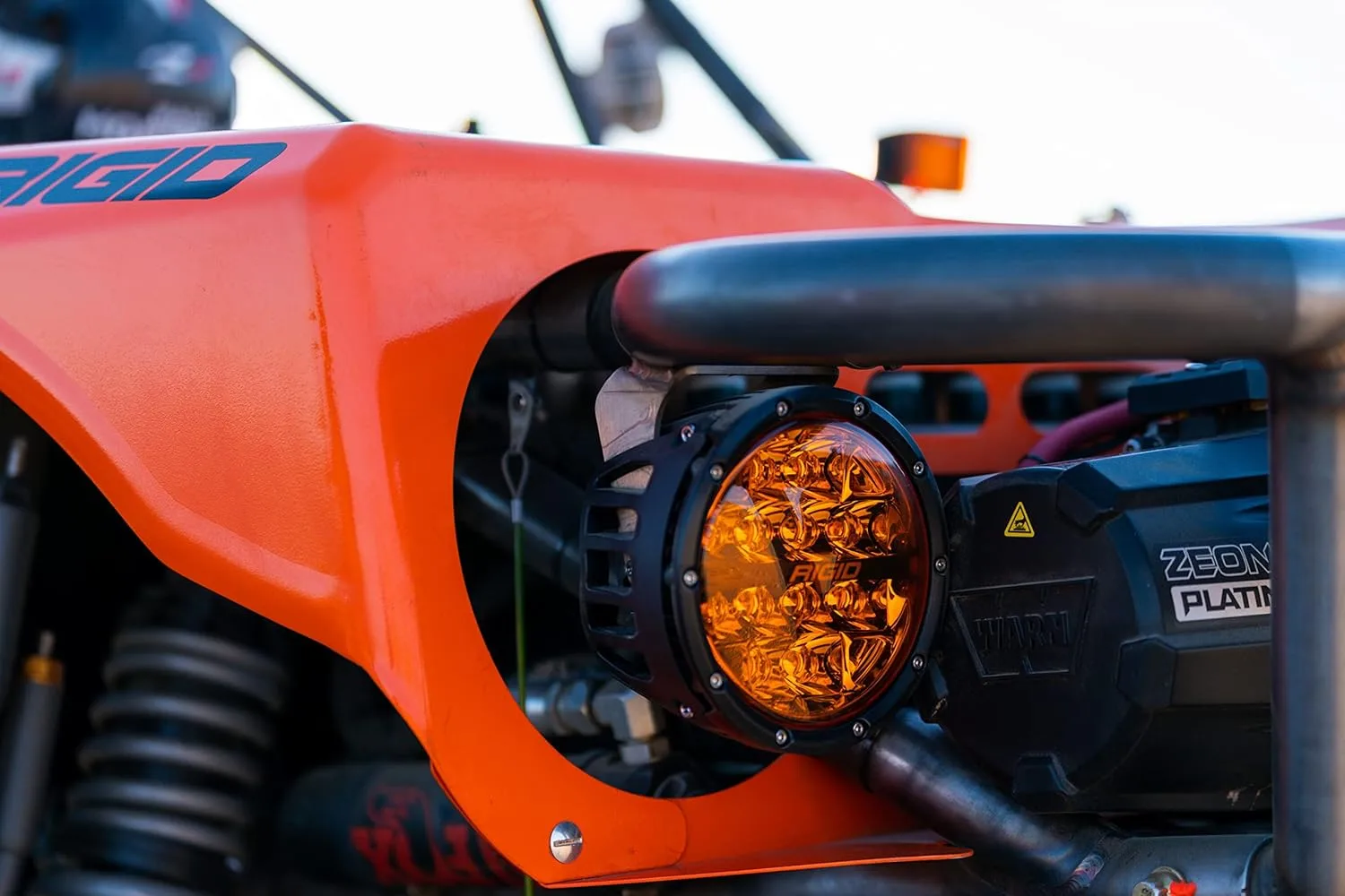 RIGID INDUSTRIES 36210-360-Series 6 Inch Spot Optic with Amber PRO Lens and Back Lighting | Pair
