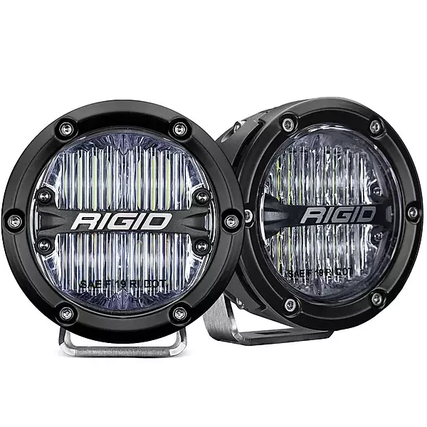 RIGID 36120-360-SERIES PRO 4 INCH SAE COMPLIANT FOG LIGHT PAIR WHITE