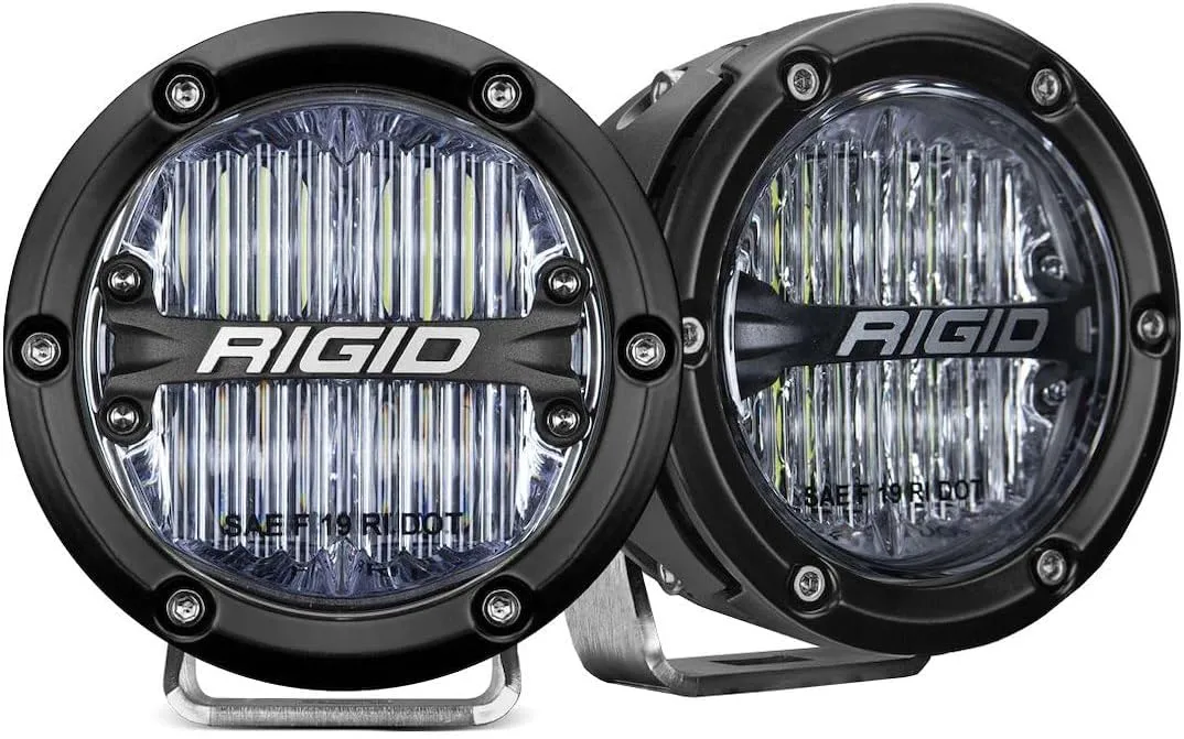 RIGID 36120-360-SERIES PRO 4 INCH SAE COMPLIANT FOG LIGHT PAIR WHITE