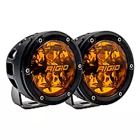 RIGID INDUSTRIES 36123-360 Series 4 Inch Spot with Amber PRO Lens and Back Lighting | Pair