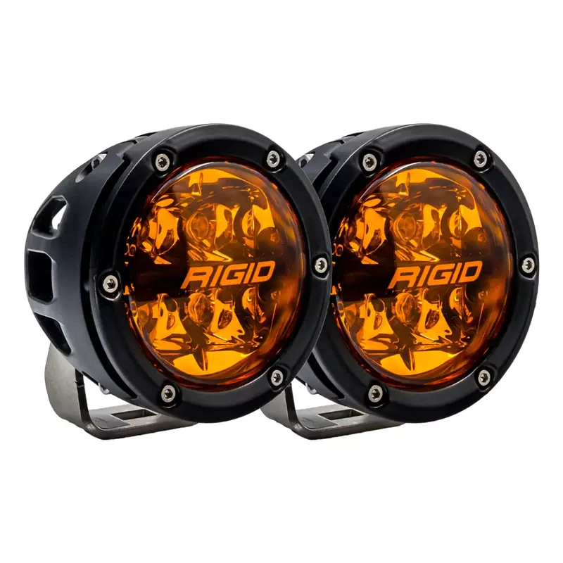 RIGID INDUSTRIES 36123-360 Series 4 Inch Spot with Amber PRO Lens and Back Lighting | Pair