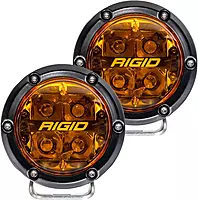 RIGID INDUSTRIES 36123-360 Series 4 Inch Spot with Amber PRO Lens and Back Lighting | Pair