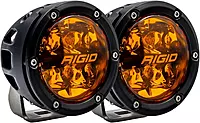 RIGID INDUSTRIES 36123-360 Series 4 Inch Spot with Amber PRO Lens and Back Lighting | Pair