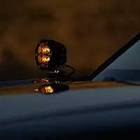 RIGID INDUSTRIES 36123-360 Series 4 Inch Spot with Amber PRO Lens and Back Lighting | Pair