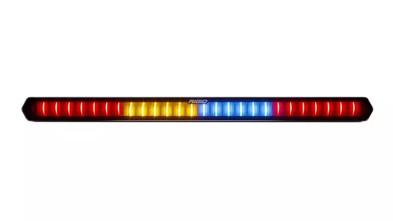 RIGID INDUSTRIES - 901802 Chase Rear Facing, 27 Mode, 5 Color LED Light Bar 28-inch Surface Mount (28 inches)