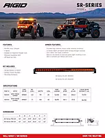 RIGID INDUSTRIES 932314 SR Series 30in Spot Amber PRO Lens