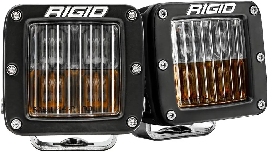 RIGID 50482 - D-Series SAE Compliant Fog Lights Yellow/White Pair