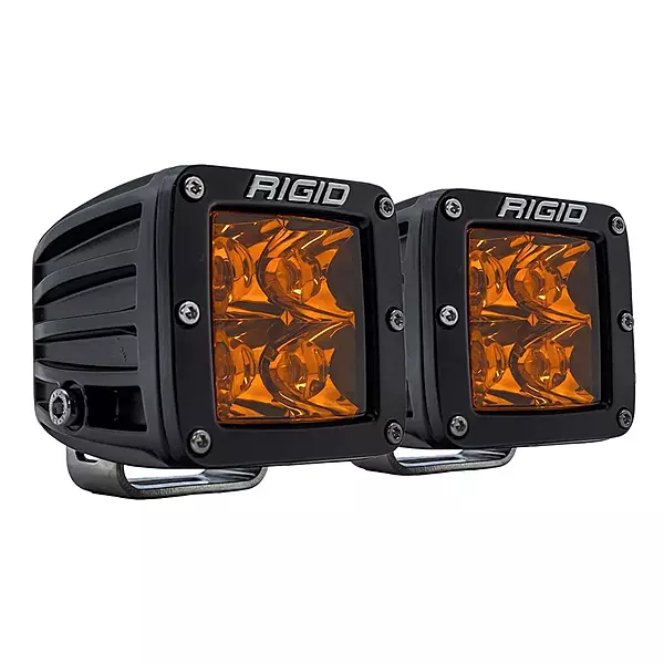 RIGID INDUSTRIES 20252 D-Series Spot with Amber PRO Lens - Pair