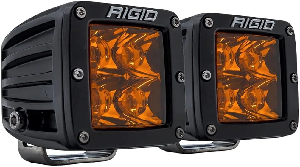 RIGID INDUSTRIES 20252 D-Series Spot with Amber PRO Lens - Pair