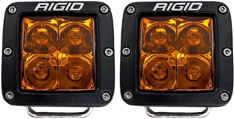 RIGID INDUSTRIES 20252 D-Series Spot with Amber PRO Lens - Pair