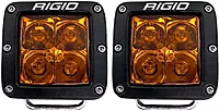 RIGID INDUSTRIES 20252 D-Series Spot with Amber PRO Lens - Pair