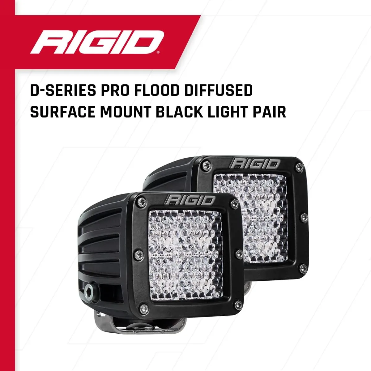 RIGID INDUSTRIES - D-Series PRO Diffused Beam, Pair, Universal, 2-Pack