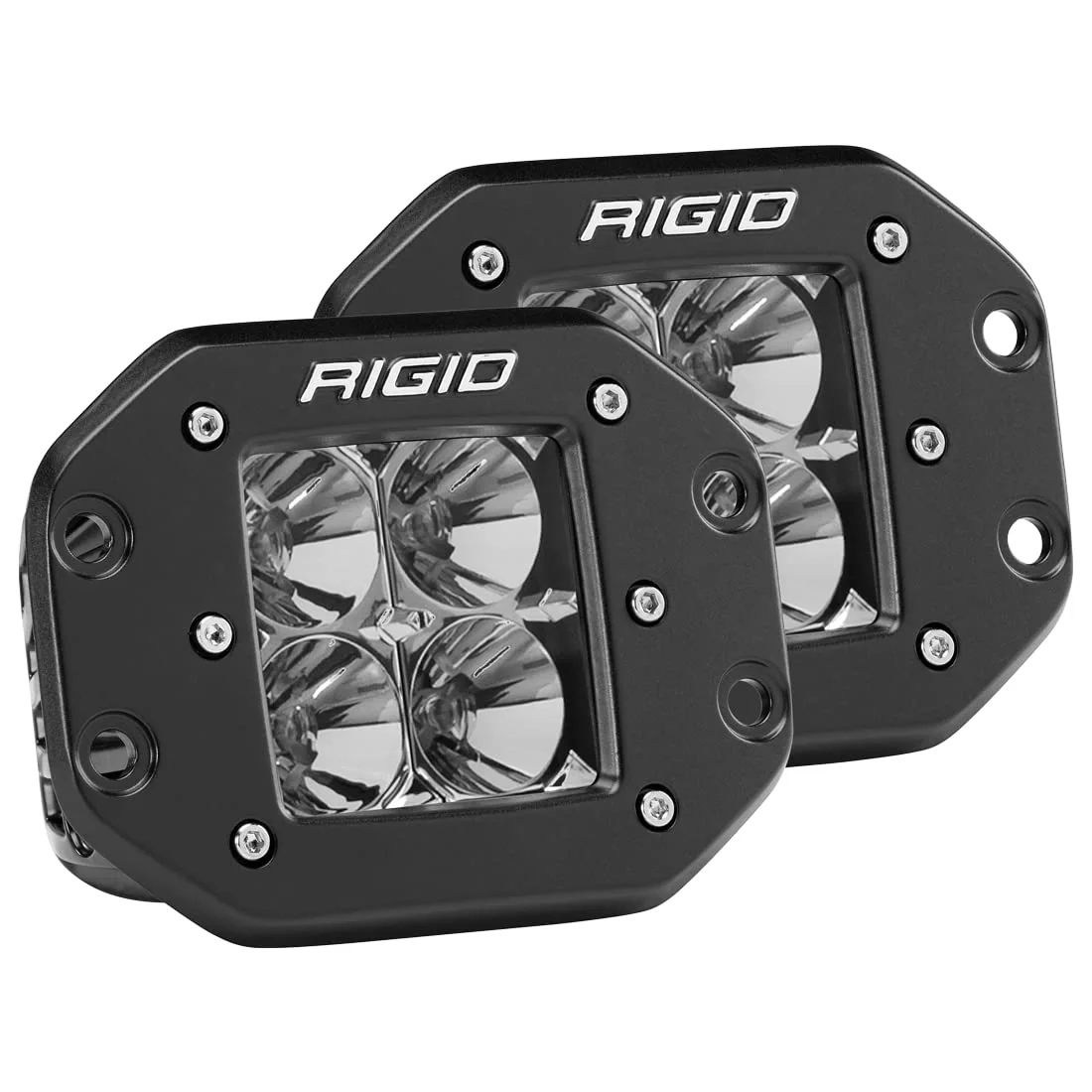 RIGID D-Series PRO Flood Flush Mount LED Lights, Pair
