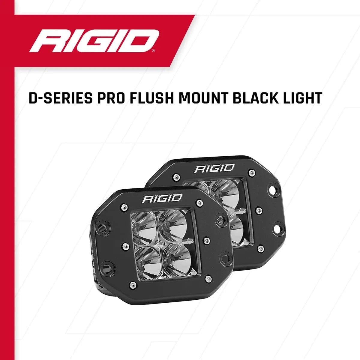 RIGID D-Series PRO Flood Flush Mount LED Lights, Pair