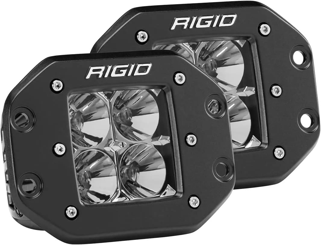 RIGID D-Series PRO Flood Flush Mount LED Lights, Pair