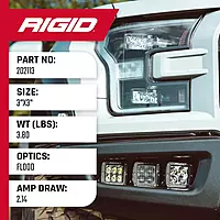 RIGID Industries D-Series PRO Hybrid-Flood LED - Pair - Black