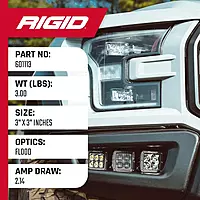 Rigid Industries - White D-Series Pro Hybrid Flood Surface Mount, Set of 2
