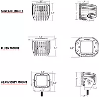 RIGID Industries D-Series PRO Hybrid-Spot LED - Pair - White