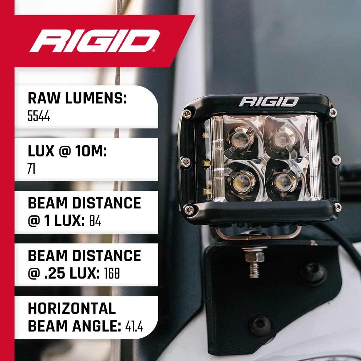 RIGID INDUSTRIES D-SS PRO Side Shooter Flood Surface Mount - Black