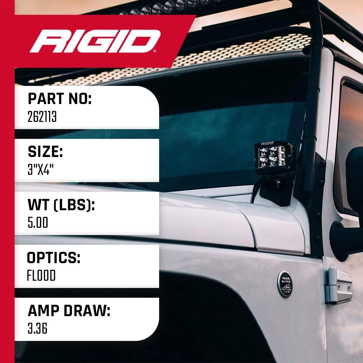 RIGID Industries D-SS Series PRO Flood LED Surface Mount - Pair - Black