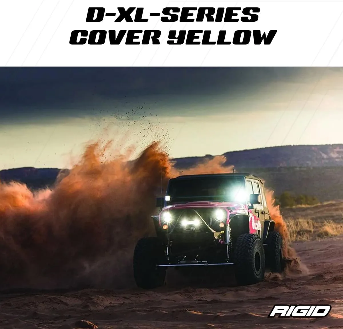RIGID INDUSTRIES D-XL Series, 4", Amber, Light Cover; Universal, 1 Pack