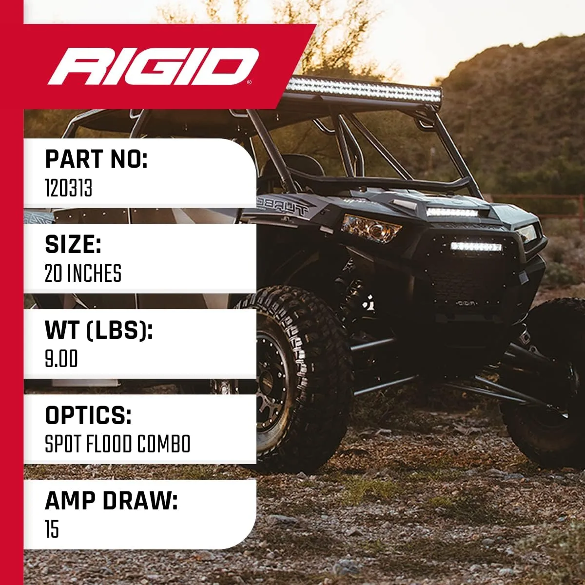 RIGID Industries E-Series PRO LED Light, Spot/Flood Optic Combo, 30 Inch, Black Housing (130313)