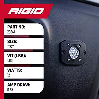 RIGID INDUSTRIES Ignite Backup Kit Black Flood Flush Mount: Mounting Accessories For Offroad Use