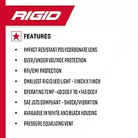RIGID INDUSTRIES Ignite Backup Kit Black Flood Flush Mount: Mounting Accessories For Offroad Use