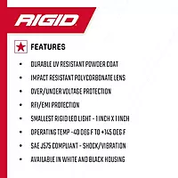 RIGID INDUSTRIES - Ignite LED Light, Spot Beam Pattern, Surface Mount, Black Housing | Single